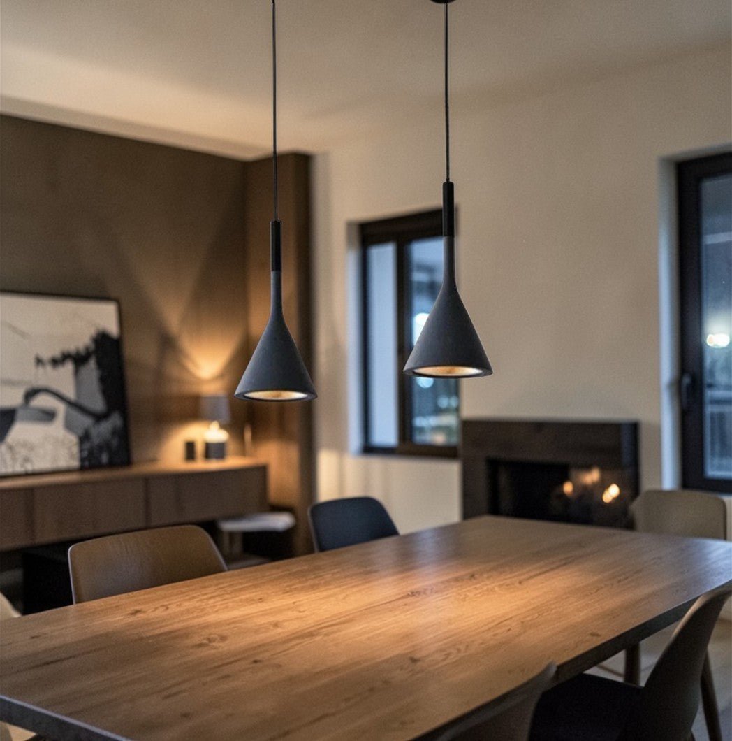 Luminaire Suspension Design Conique Moderne Métal