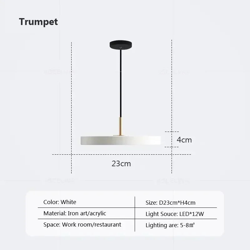 Suspension Luminaire Design LED Acrylique Moderne