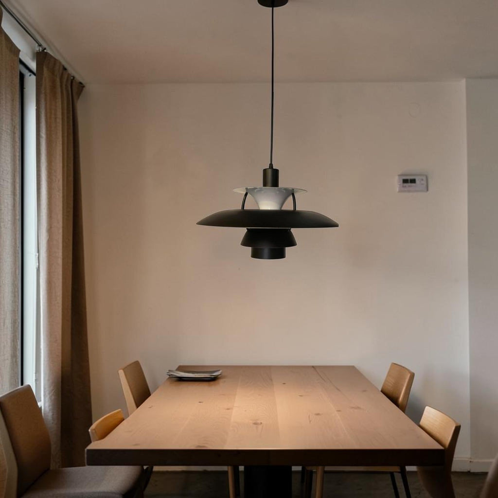 Suspension Luminaire Design Disque Aluminium Nordique LED