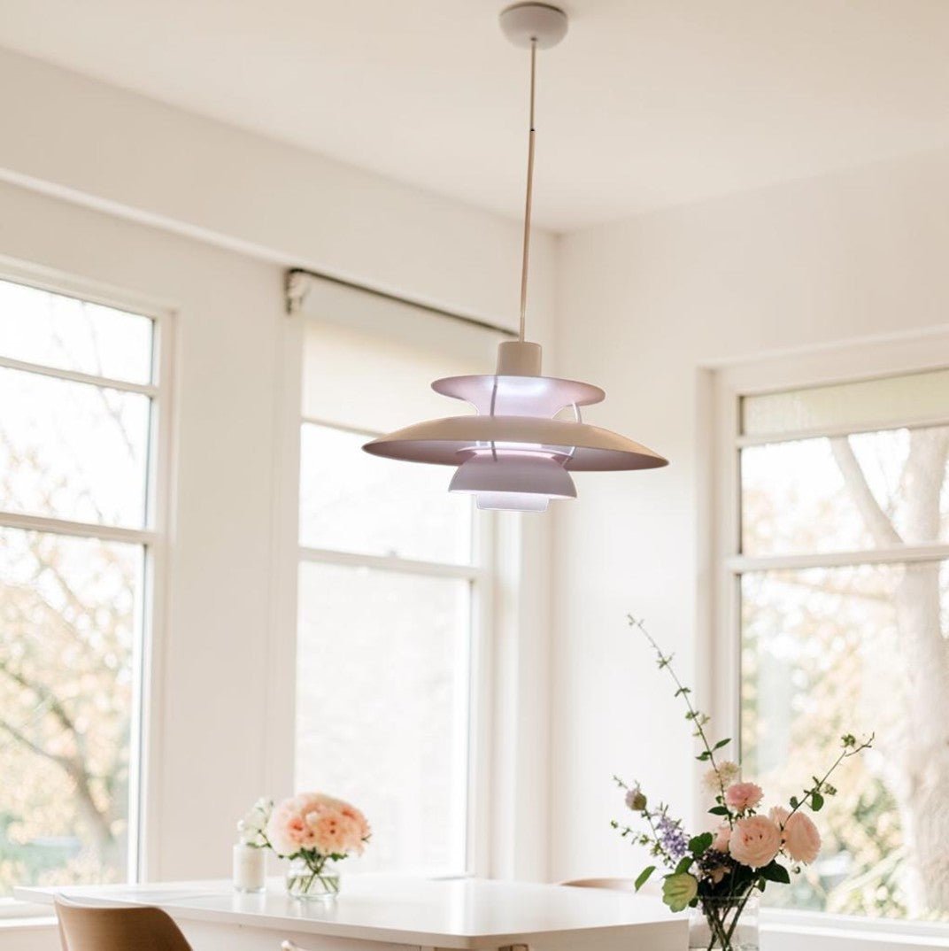 Suspension Luminaire Design Disque Aluminium Nordique LED