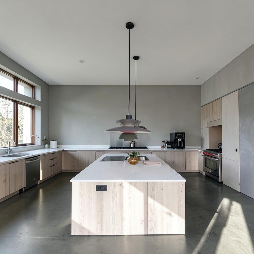 Suspension Luminaire Design Disque Aluminium Nordique LED