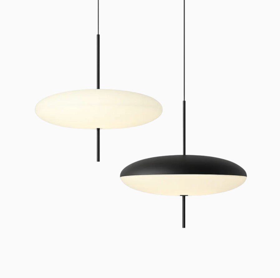 Suspension Luminaire Design Disque LED Minimaliste — Blanc ou Noir