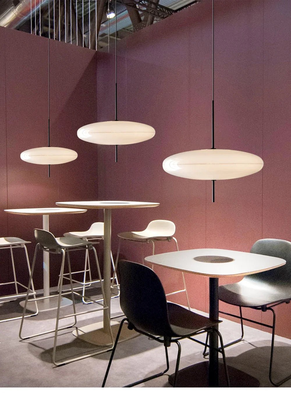 Suspension Luminaire Design Disque LED Minimaliste — Blanc ou Noir