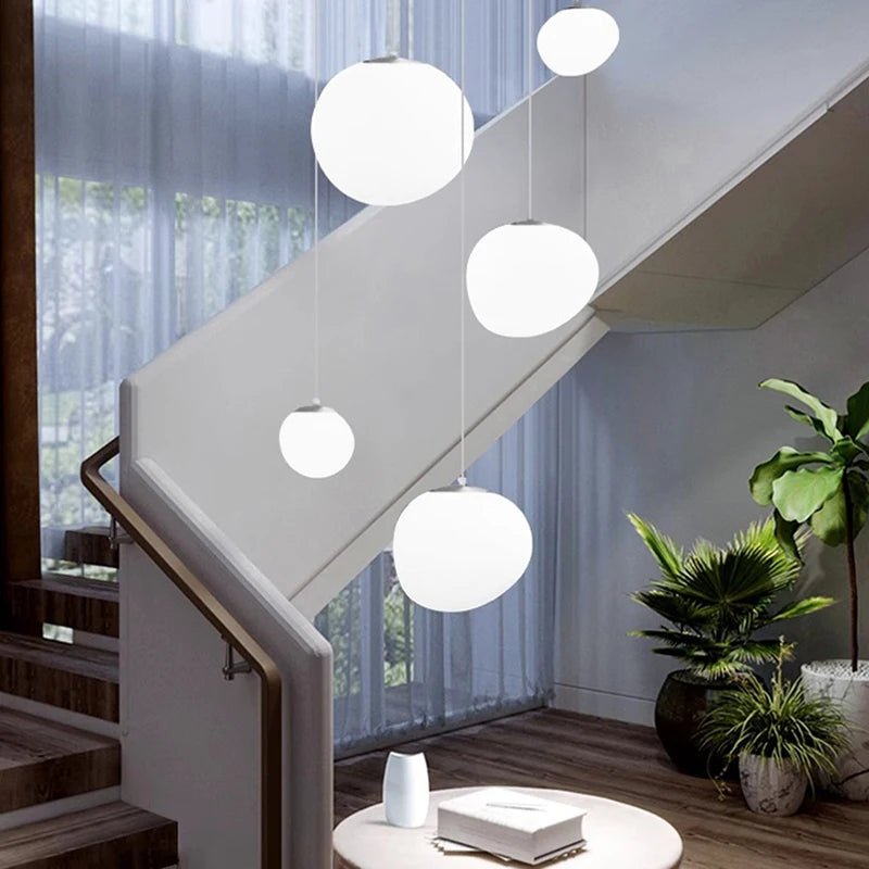 Luminaire Suspension Design Escalier Nordique — 6 Configurations