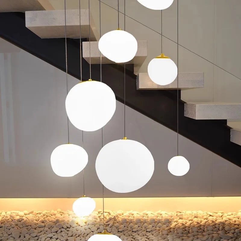 Luminaire Suspension Design Escalier Nordique — 6 Configurations