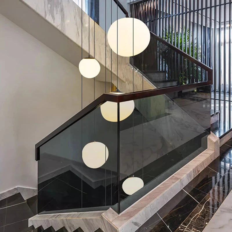 Luminaire Suspension Design Escalier Nordique — 6 Configurations