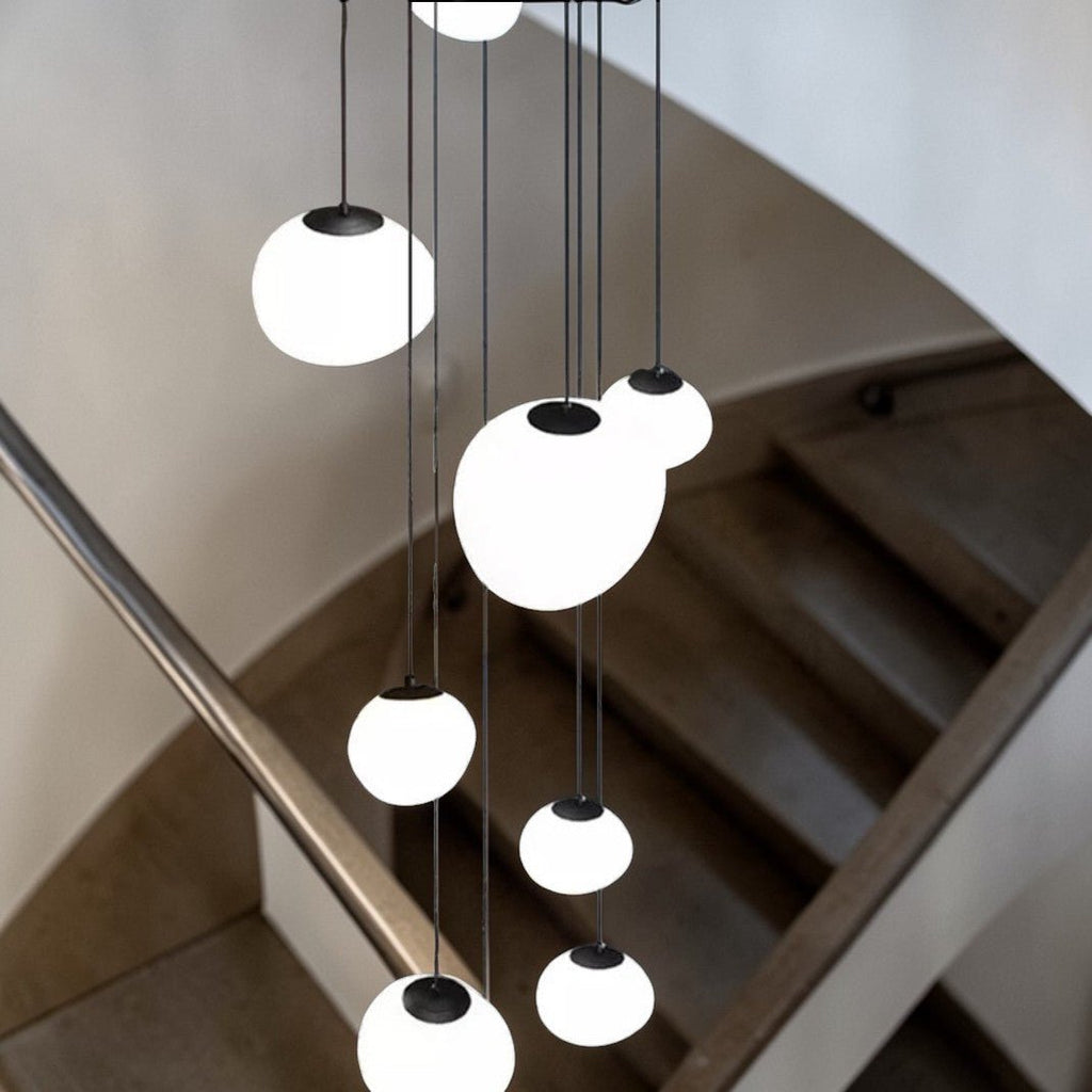 Luminaire Suspension Design Escalier Nordique — 6 Configurations