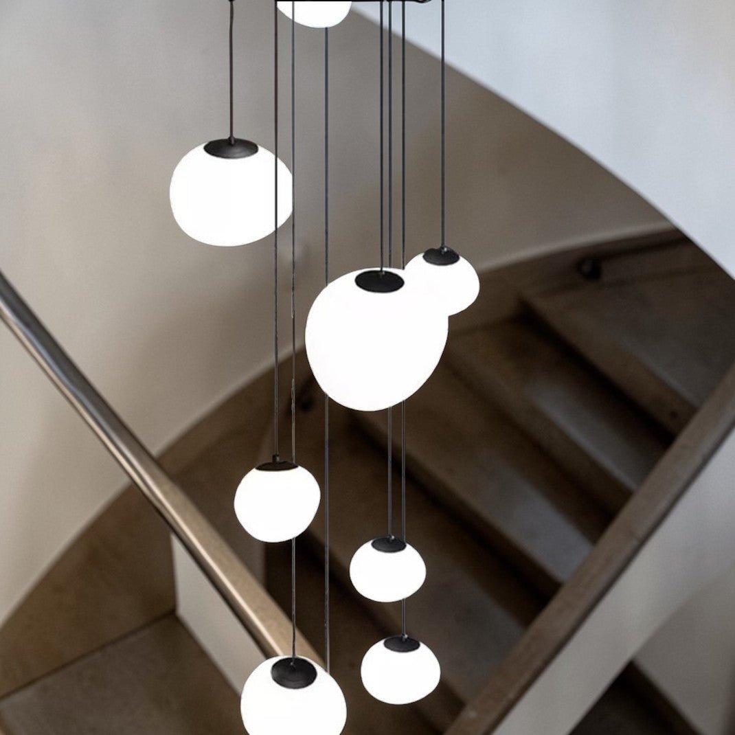 Luminaire Suspension Design Escalier Nordique — 6 Configurations