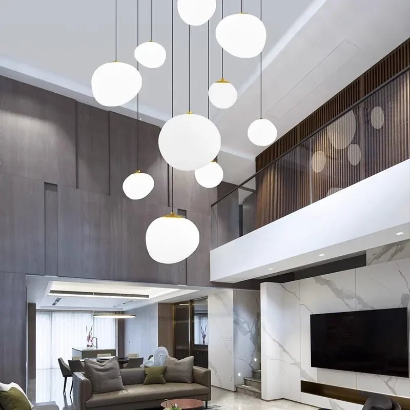 Luminaire Suspension Design Escalier Nordique — 6 Configurations