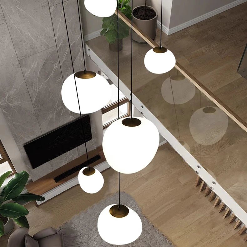 Luminaire Suspension Design Escalier Nordique — 6 Configurations
