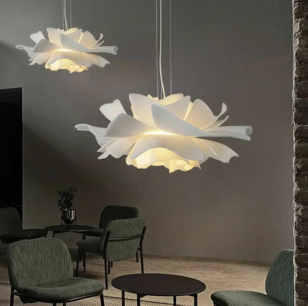 Suspension Luminaire Design Fleurs Acrylique Moderne Multicouche