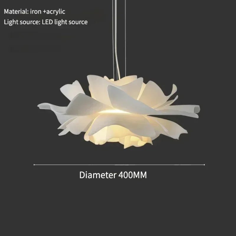 Suspension Luminaire Design Fleurs Acrylique Moderne Multicouche