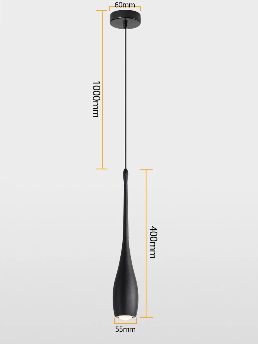 Luminaire Suspension Design Goutte d’Eau LED Aluminium