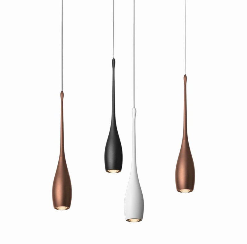 Luminaire Suspension Design Goutte d’Eau LED Aluminium