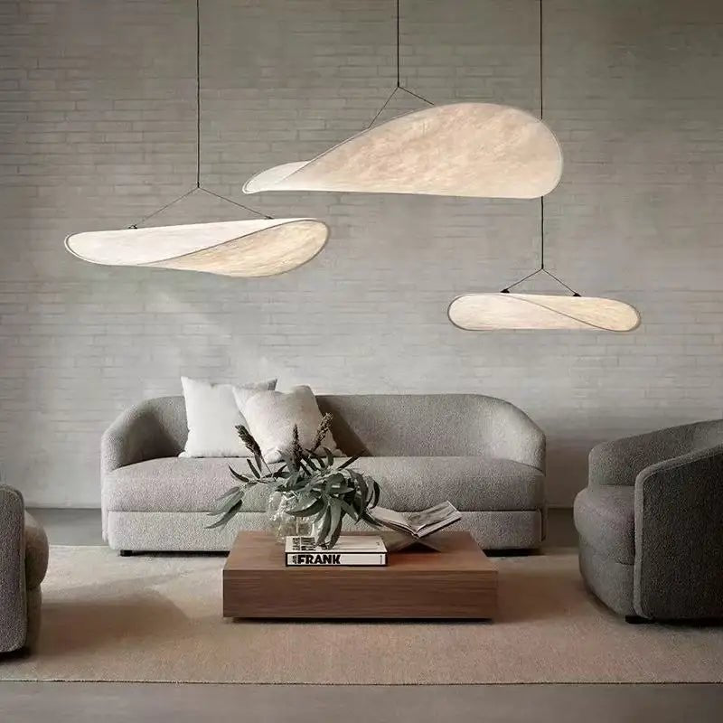 Luminaire Suspension Design Ailes Papillon Sculptural Tyvek — 3 Tailles