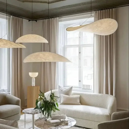 Luminaire Suspension Design Ailes Papillon Sculptural Tyvek — 3 Tailles