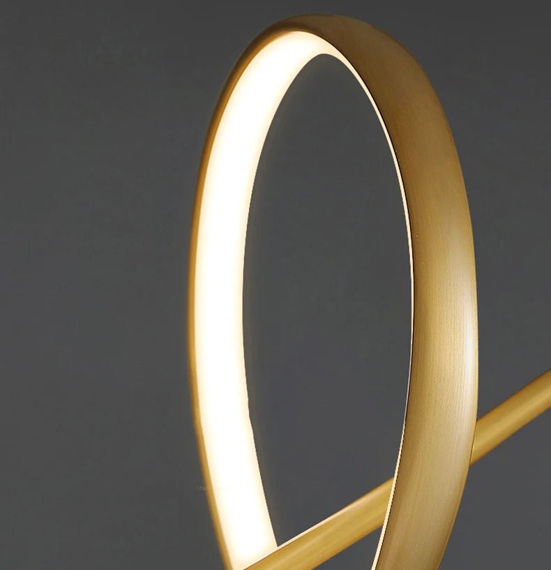 Luminaire Suspension Design Ondulée Vague Moderne Aluminium — 3 Finitions