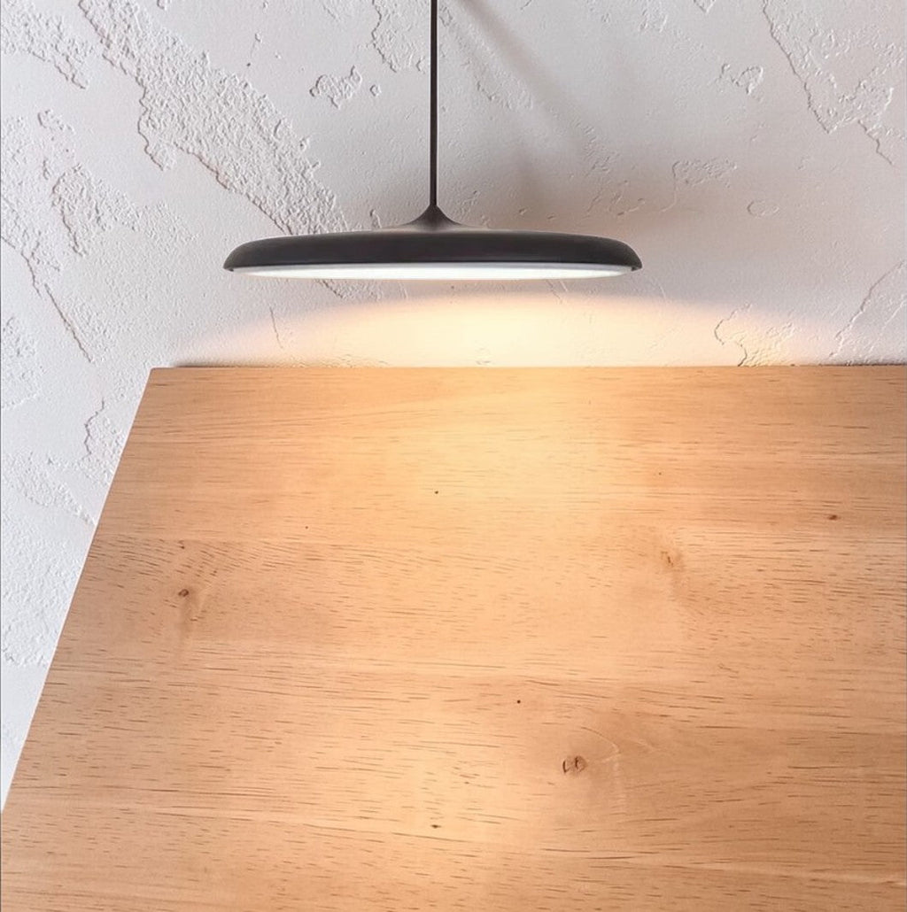 Luminaire Suspension Design Disque Plat Minimaliste Aluminium — 4 Finitions