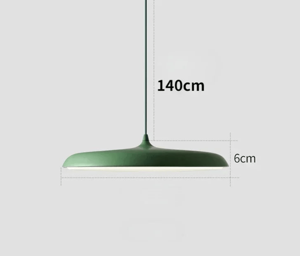 Luminaire Suspension Design Disque Plat Minimaliste Aluminium — 4 Finitions