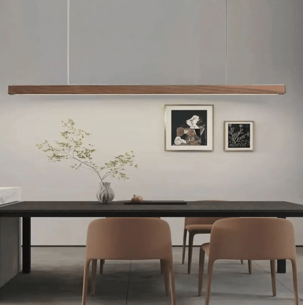 Suspension Luminaire Bois Linéaire LED