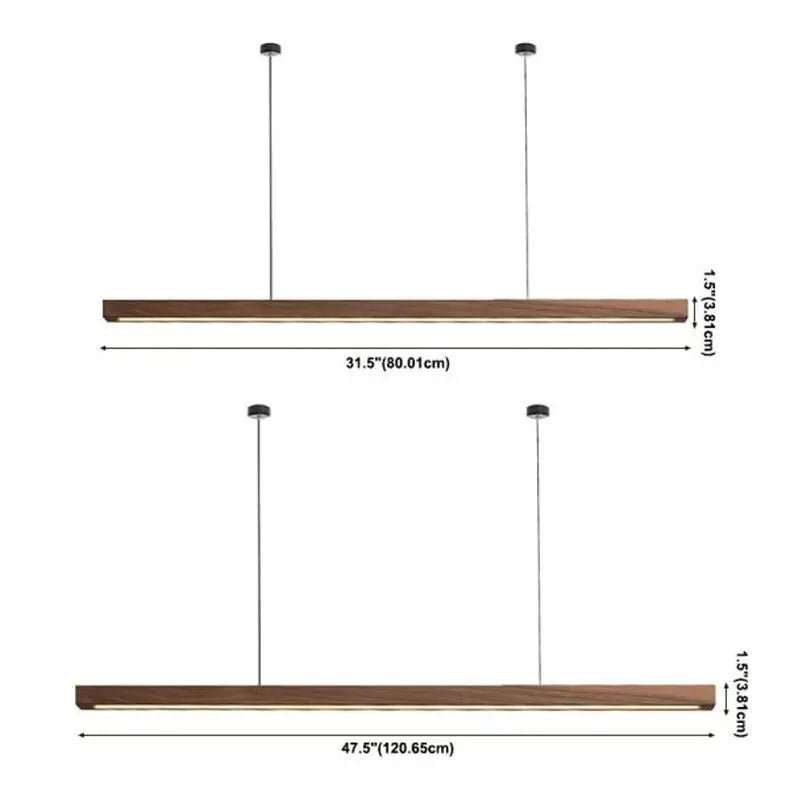 Suspension Luminaire Bois Linéaire LED