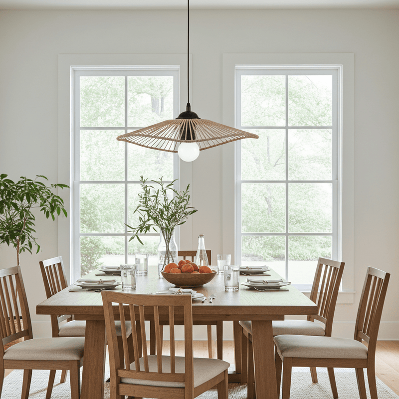 Suspension Luminaire Design Abat-Jour Boho Naturel Tressé