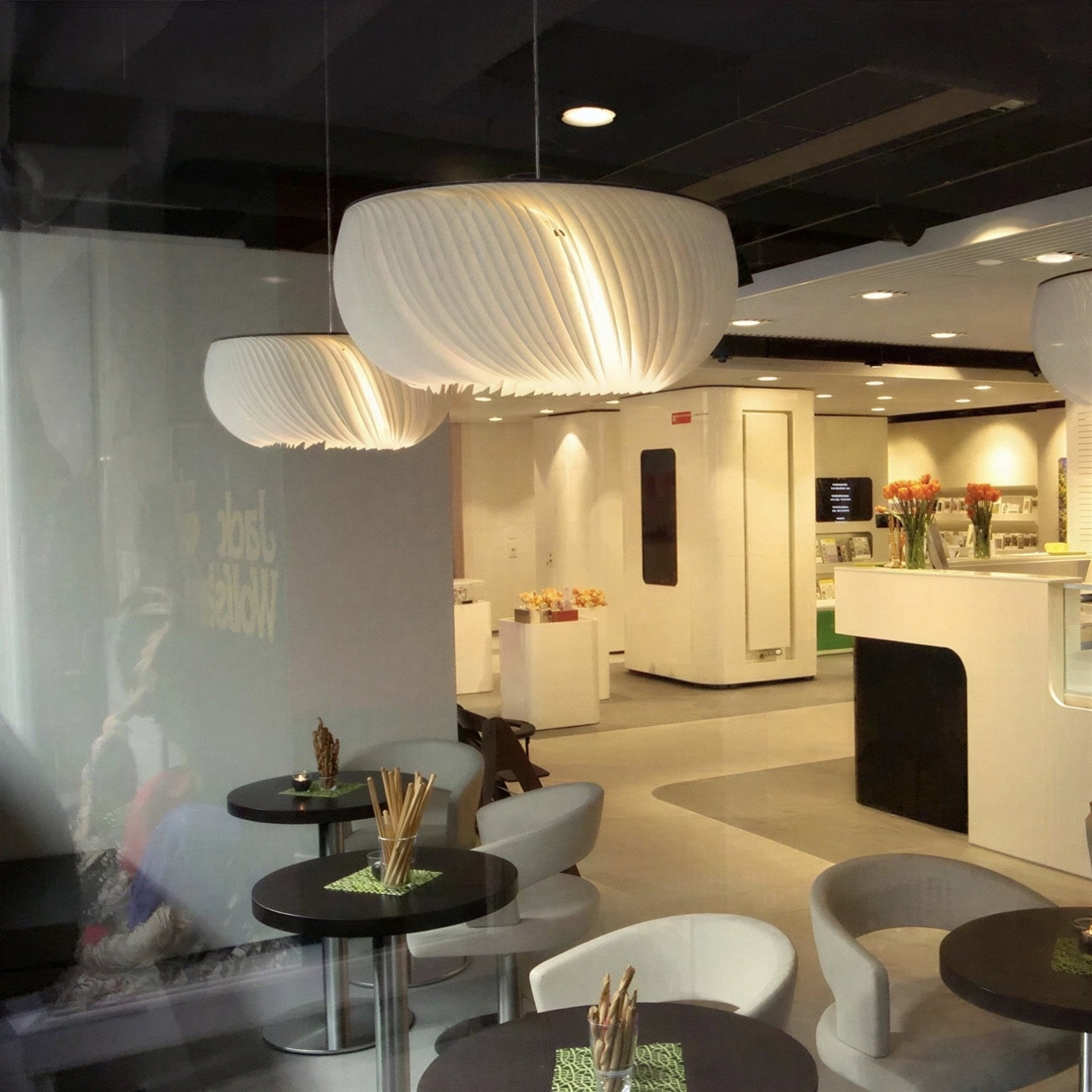 Suspension Luminaire Design Acrylique Parchemin Moderne