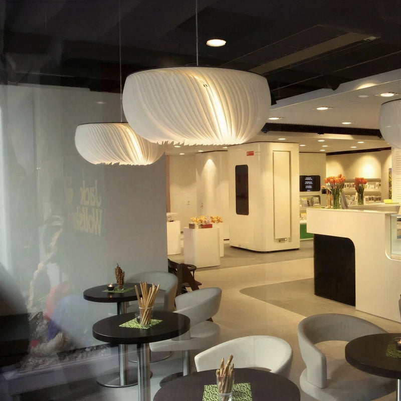 Suspension Luminaire Design Acrylique Parchemin Moderne