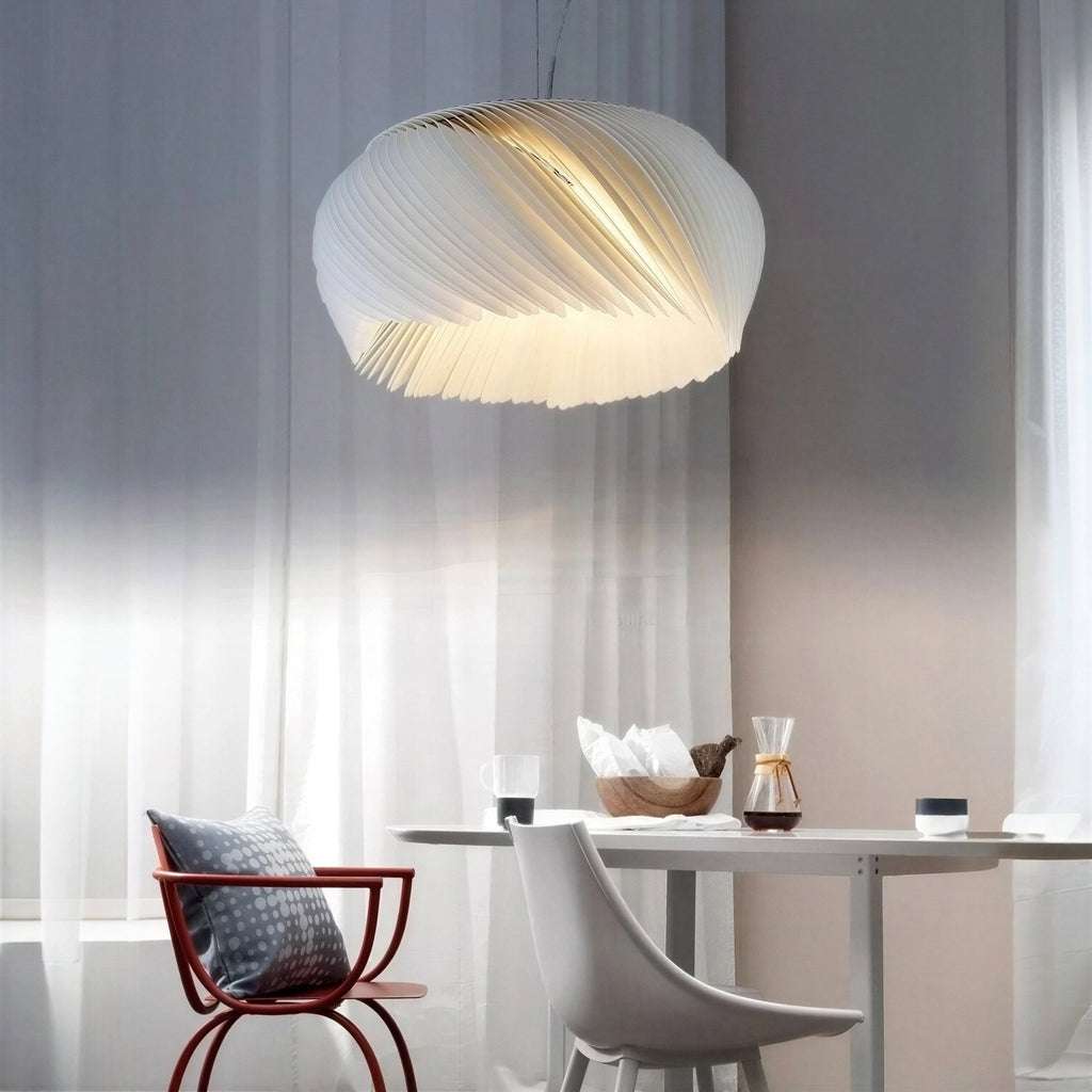 Suspension Luminaire Design Acrylique Parchemin Moderne