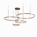 Suspension Luminaire Design Anneaux LED Aluminium Nordique