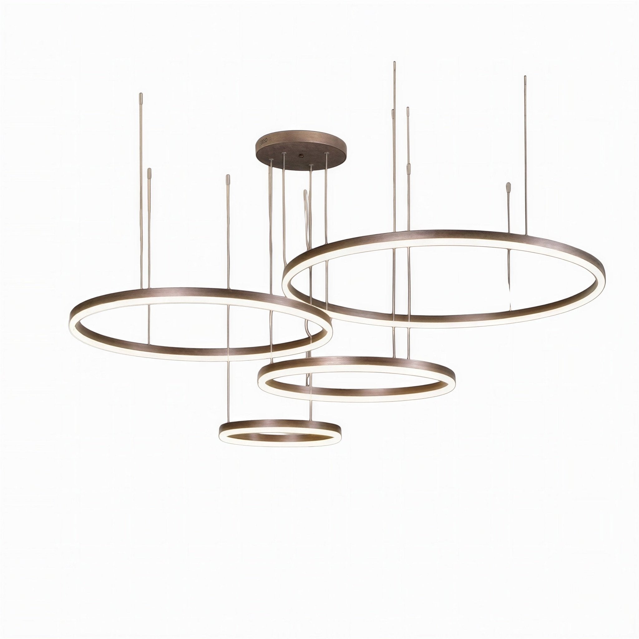 Suspension Luminaire Design Anneaux LED Aluminium Nordique
