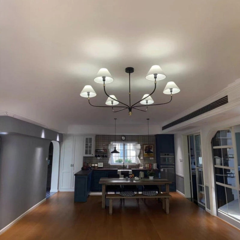 Suspension Luminaire Design Arbre Minimaliste Tissu
