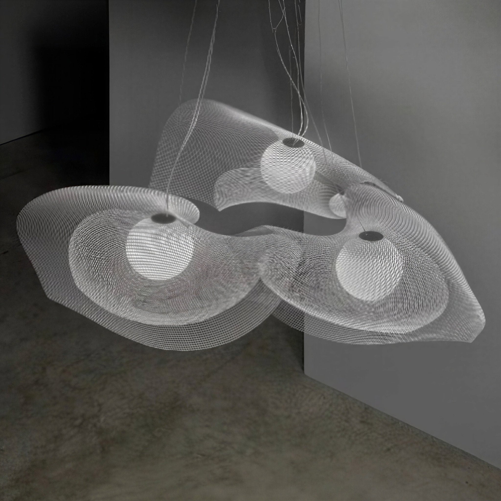 Suspension Luminaire Design Bauhaus Métal Nickel Nordique
