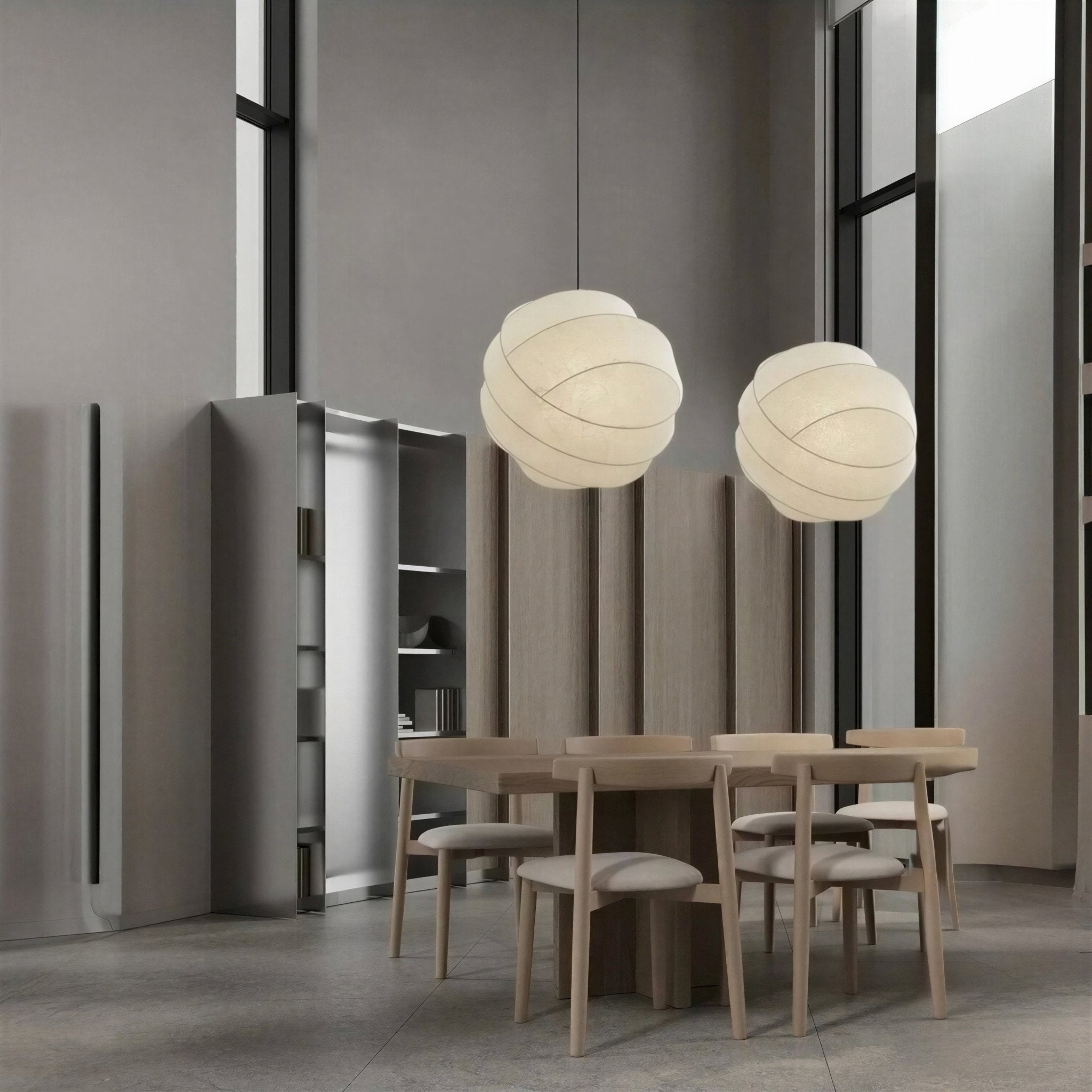 Suspension Luminaire Design Boule Papier de Riz Noguchi — 3 Tailles | D40 D50 D60 cm