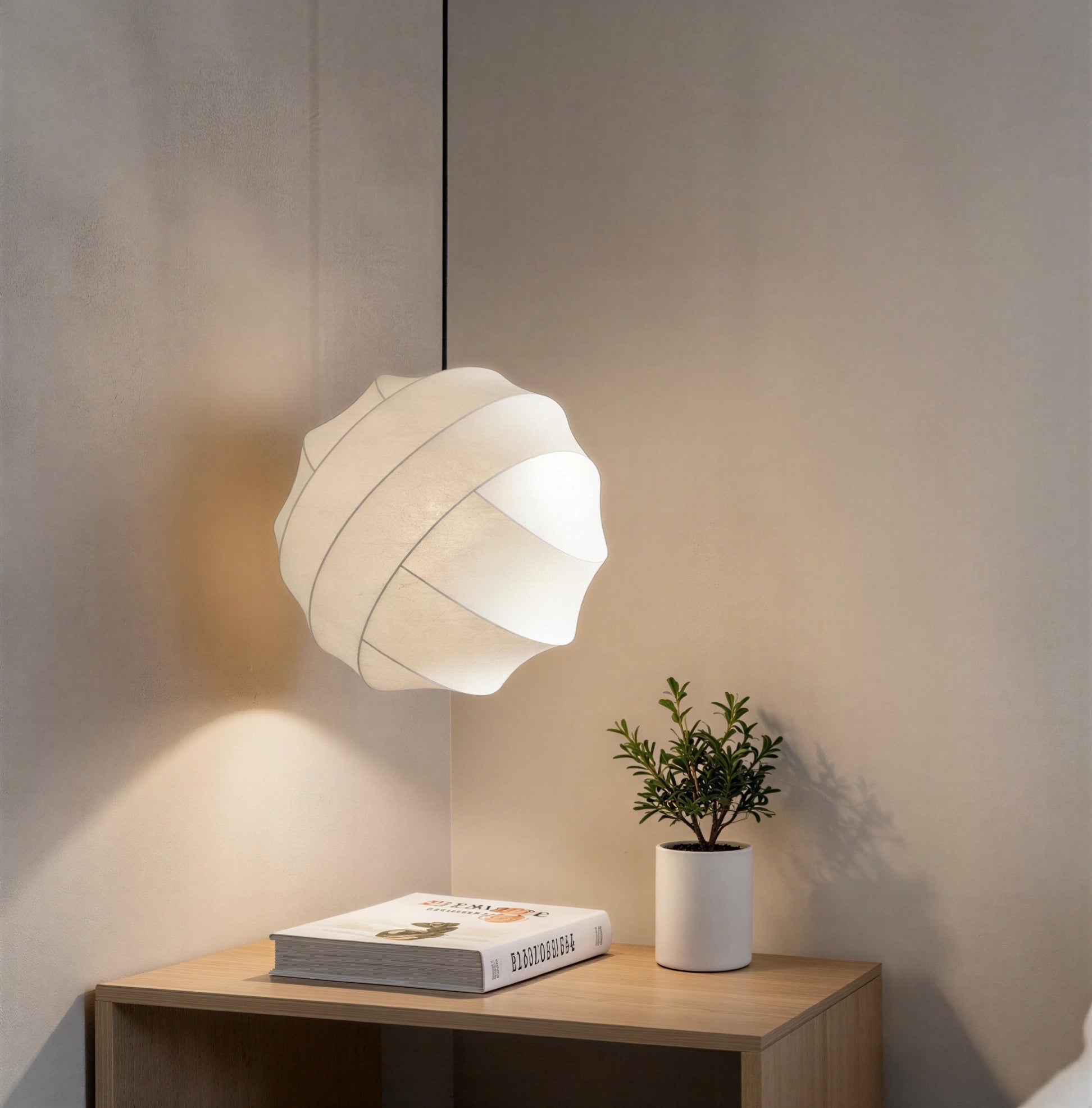 Suspension Luminaire Design Boule Papier de Riz Noguchi — 3 Tailles | D40 D50 D60 cm
