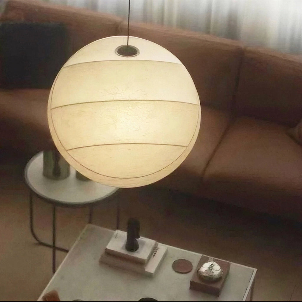 Suspension Luminaire Design Boule Papier de Riz Noguchi — 3 Tailles | D40 D50 D60 cm