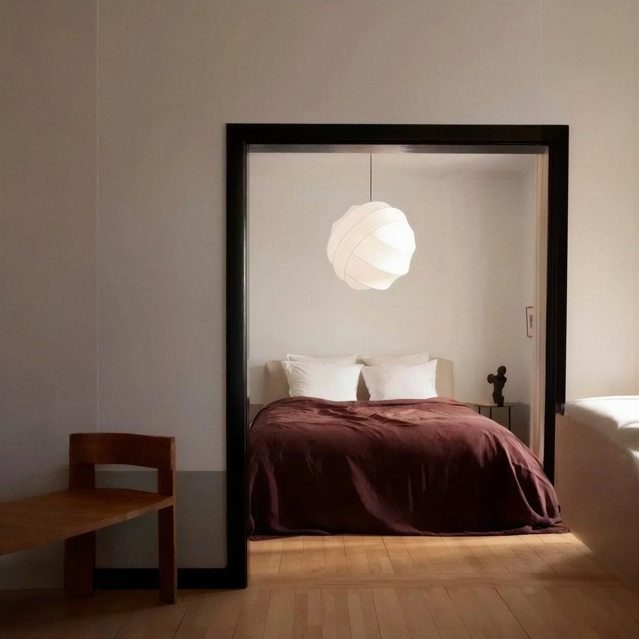 Suspension Luminaire Design Boule Papier de Riz Noguchi — 3 Tailles | D40 D50 D60 cm