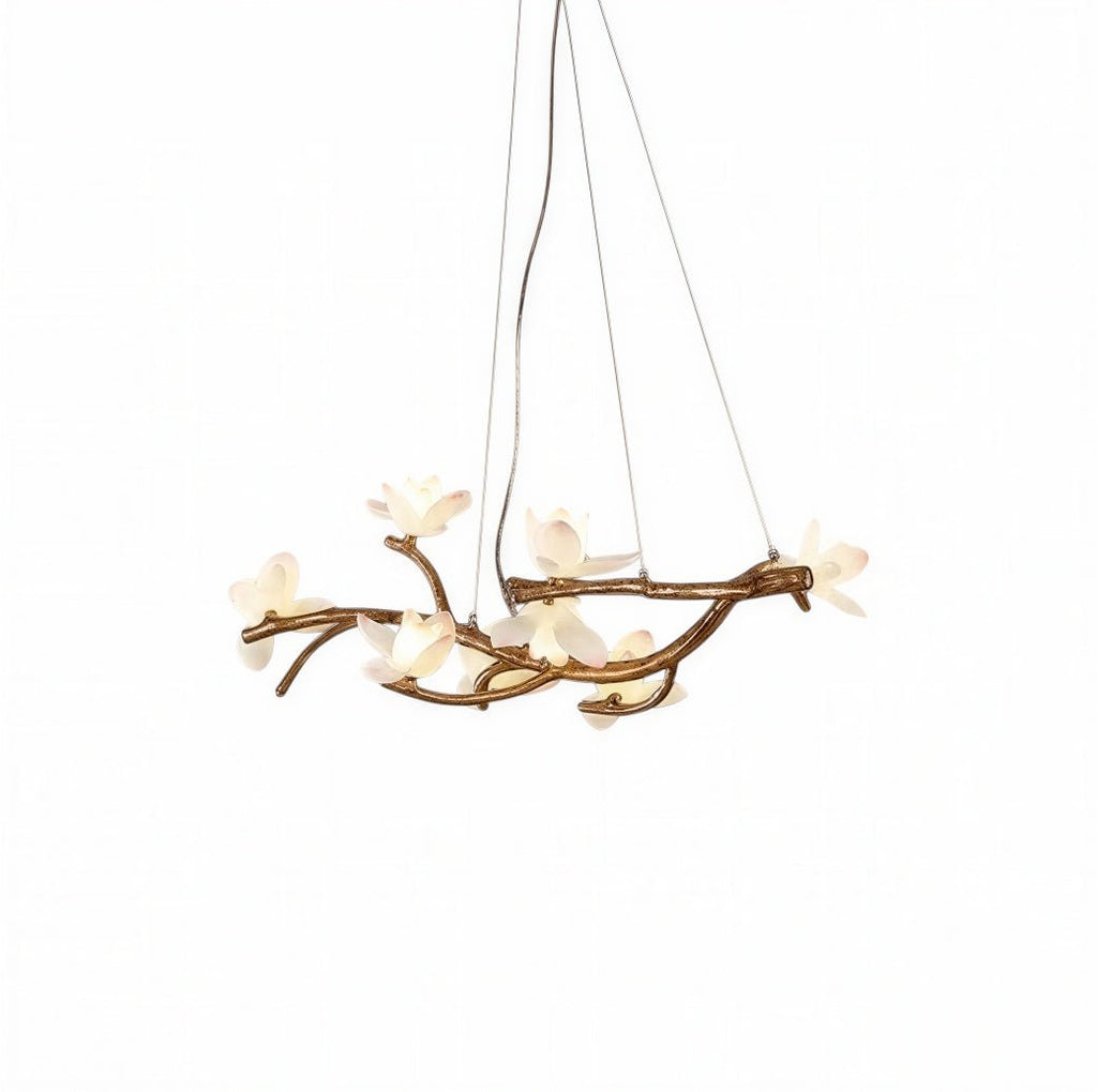 Suspension Luminaire Design Florale Art Moderne Bois