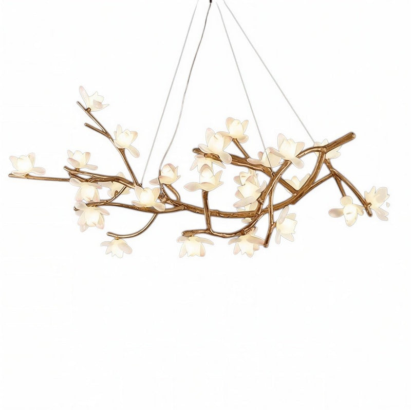 Suspension Luminaire Design Florale Art Moderne Bois