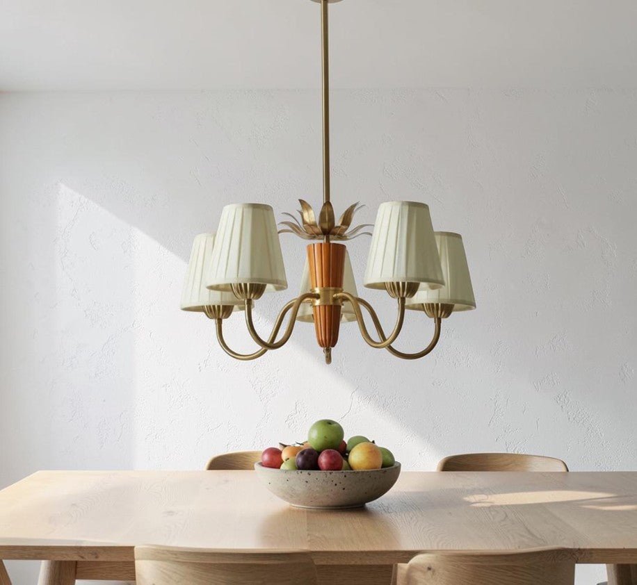 Suspension Luminaire Design Haussmann Tissu Blanc