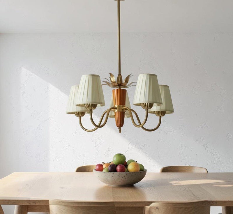 Suspension Luminaire Design Haussmann Tissu Blanc