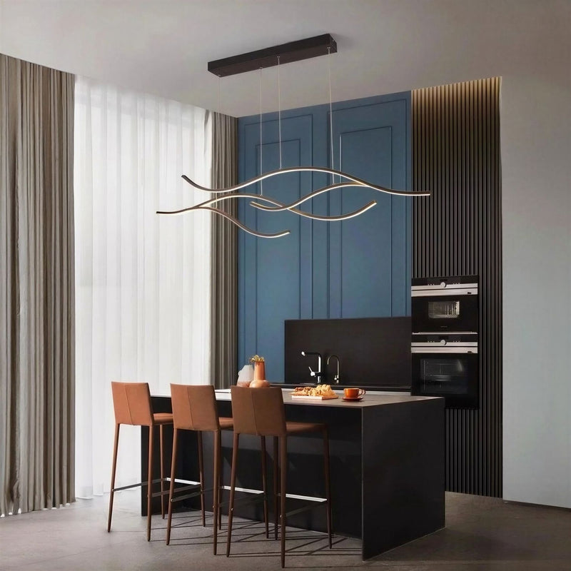 Suspension Luminaire Design Linea Dorée Dimmable