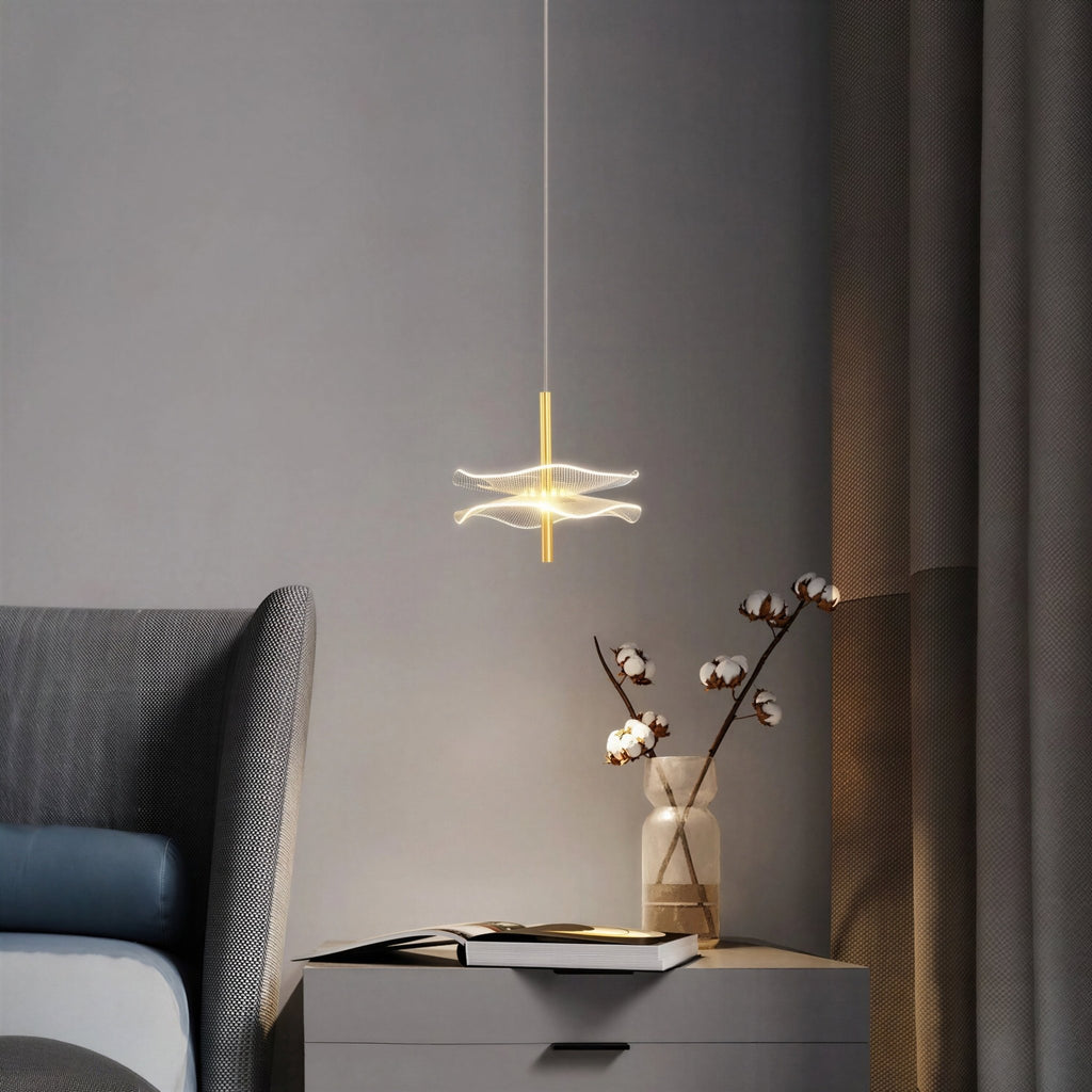 Suspension Luminaire Design Lotus Acrylique Nordique — Style A ou B | 3 Couleurs