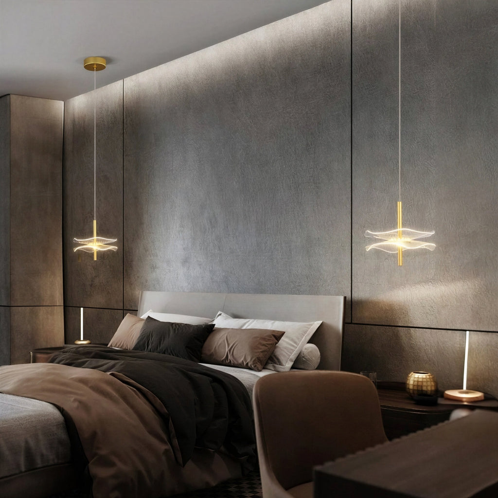 Suspension Luminaire Design Lotus Acrylique Nordique — Style A ou B | 3 Couleurs