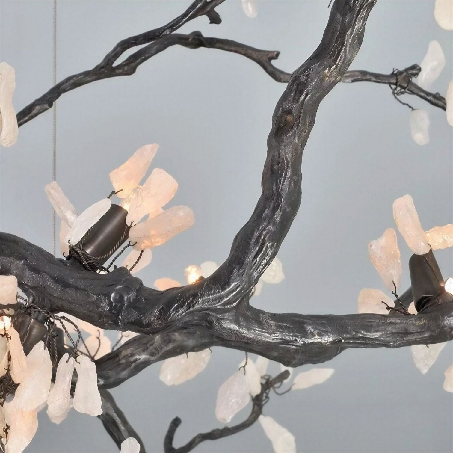 Suspension Luminaire Design Lustre Bonsaï Cuivre Art Déco