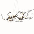 Suspension Luminaire Design Lustre Bonsaï Cuivre Art Déco