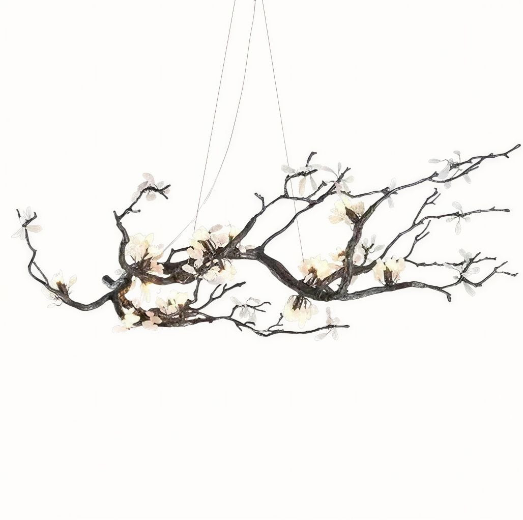 Suspension Luminaire Design Lustre Bonsaï Cuivre Art Déco