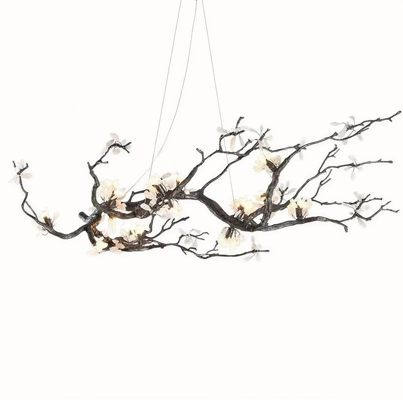 Suspension Luminaire Design Lustre Bonsaï Cuivre Art Déco