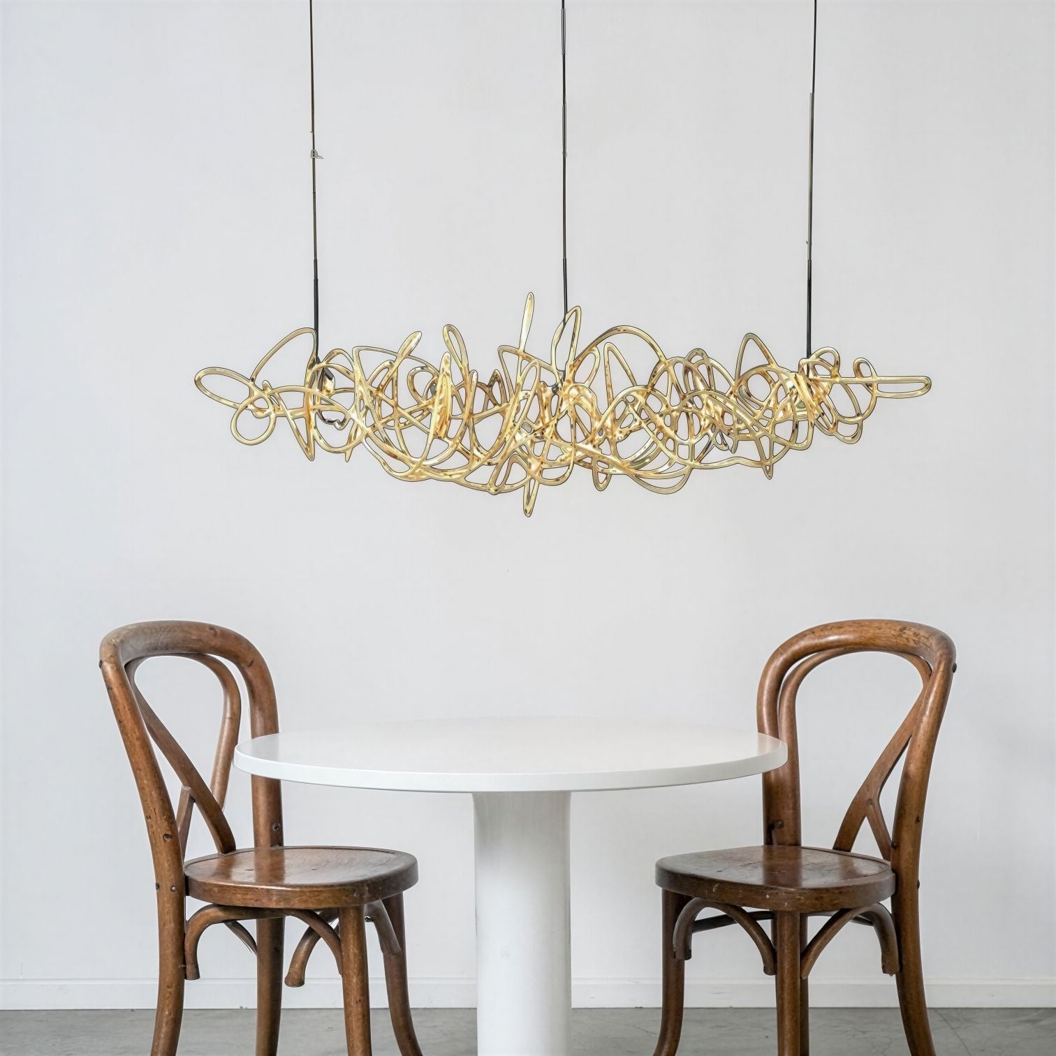 Suspension Luminaire Design Lustre Linéaire Acier Nordique
