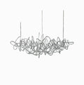Suspension Luminaire Design Lustre Linéaire Acier Nordique